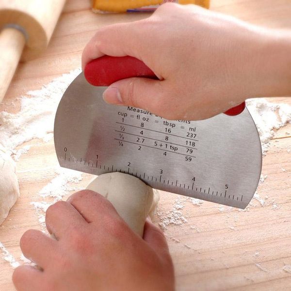 pastry scraper chopper flour cutter with scale stainless steel comfortable handle dough pizza gut meal baking & tools
pastry scraper chopper flour cutter with scale stainless steel comfortable handle dough pizza gut meal baking & tools