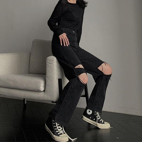 women's jeans women oversized denim baggy high waist hole teens streetwear all-match boyfriend straight korean trendy trousers, Blue
women's jeans women oversized denim baggy high waist hole teens streetwear all-match boyfriend straight korean trendy trousers, Blue