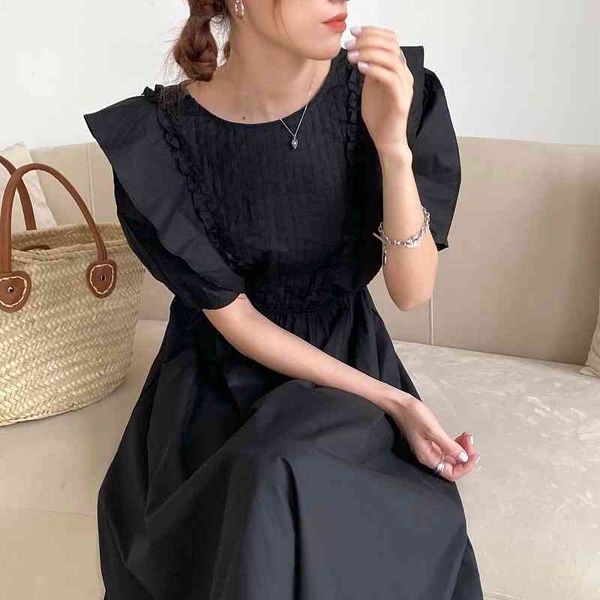 vintage o-neck ruffles women summer dresses puff sleeve ruffled office chic pleated dress vestidos 210520, Black;gray
vintage o-neck ruffles women summer dresses puff sleeve ruffled office chic pleated dress vestidos 210520, Black;gray