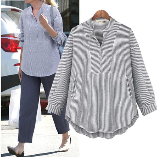 korean loose striped blouse women long sleeve blusas mujer de moda 2021 casual shirt blouses kimono camisas women's & shirts, White
korean loose striped blouse women long sleeve blusas mujer de moda 2021 casual shirt blouses kimono camisas women's & shirts, White
