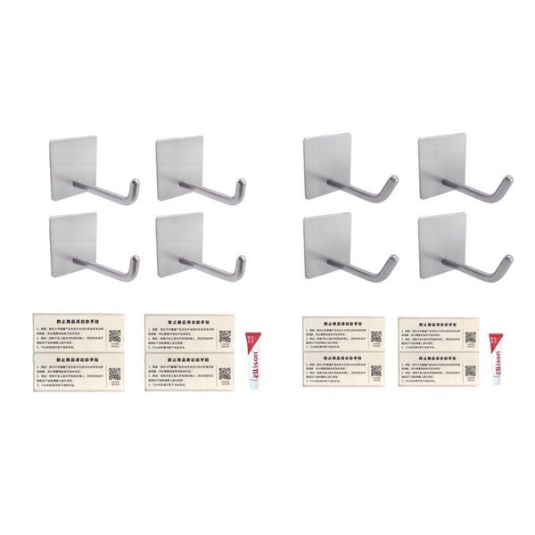 hooks & rails 4pcs self adhesive stainless steel heavy duty stick on wall towel hanger organizer for kitchen bathroom office closet
hooks & rails 4pcs self adhesive stainless steel heavy duty stick on wall towel hanger organizer for kitchen bathroom office closet
