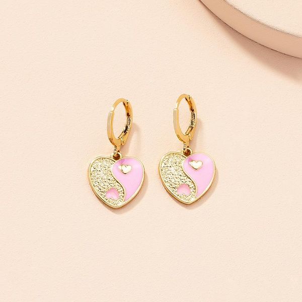 hoop & huggie 2021 ins fashion pink hit color irregular heart pattern metal earrings for women girls cute trend jewelry gifts, Golden;silver
hoop & huggie 2021 ins fashion pink hit color irregular heart pattern metal earrings for women girls cute trend jewelry gifts, Golden;silver