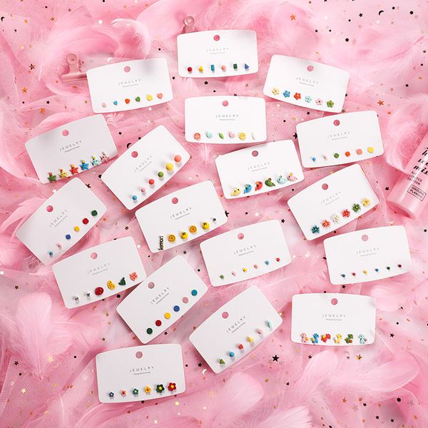 sweet 6 piece earings set personality wild colorful cute small ear stud geometric flowers ear pendant womendio chan contact, Silver
sweet 6 piece earings set personality wild colorful cute small ear stud geometric flowers ear pendant womendio chan contact, Silver