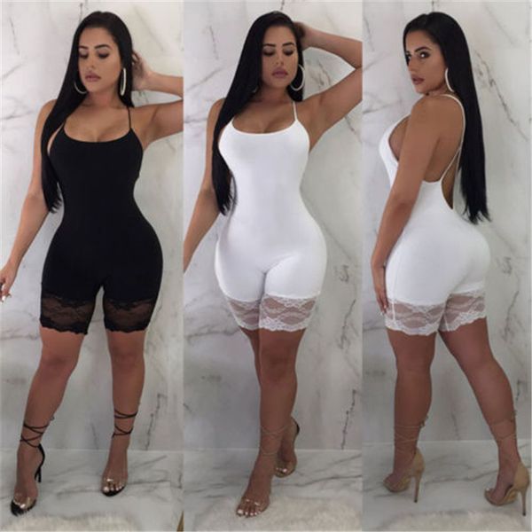 ladies fashion jumpsuit sleeveless skinny rompers for women sexys backless short playsuits summer solid lace shorts, Black;white
ladies fashion jumpsuit sleeveless skinny rompers for women sexys backless short playsuits summer solid lace shorts, Black;white