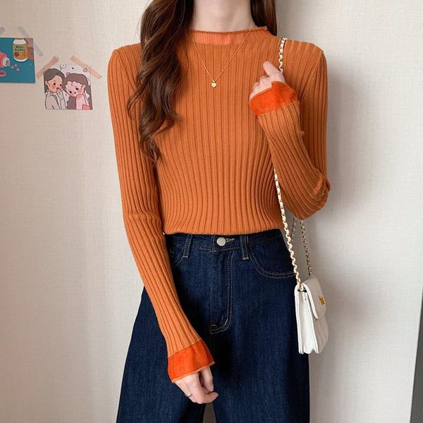 women's sweaters lace patchwork mock neck women autumn winter warm pullover slim knitted sweater jumper soft pull female, White;black
women's sweaters lace patchwork mock neck women autumn winter warm pullover slim knitted sweater jumper soft pull female, White;black