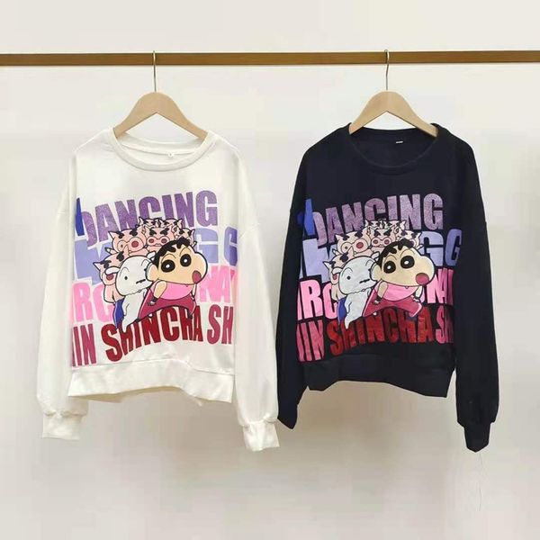 hoodiesearly autumn 2021 new fashion leisure cartoon printed round neck long sleeve for slim and loose women's sweater, Black
hoodiesearly autumn 2021 new fashion leisure cartoon printed round neck long sleeve for slim and loose women's sweater, Black
