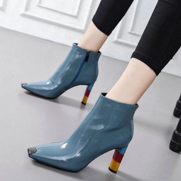 boots women ankle simple thin heel high heels 8.5cm bootie pointed toe thick shoes a63-35 jy, Black
boots women ankle simple thin heel high heels 8.5cm bootie pointed toe thick shoes a63-35 jy, Black