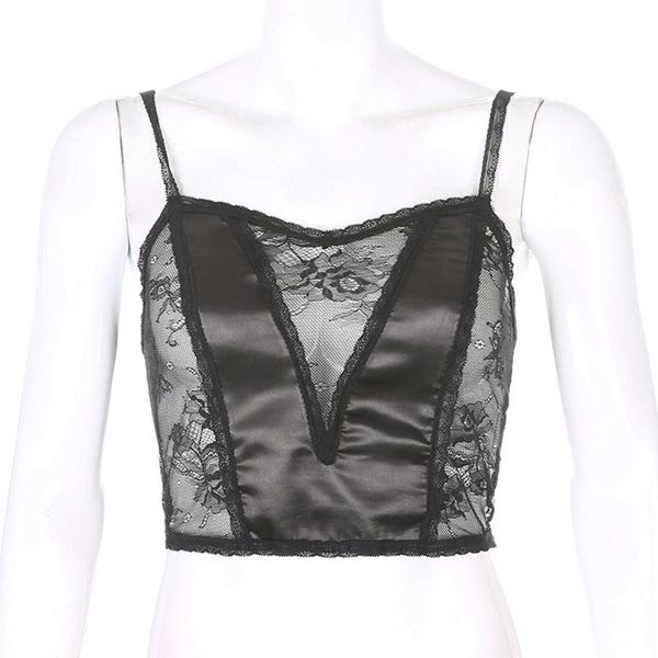 women's tanks & camis gothic mesh camisole punk patchwork strap v-neck transparant women cropped party hollow out front summer clu, White
women's tanks & camis gothic mesh camisole punk patchwork strap v-neck transparant women cropped party hollow out front summer clu, White