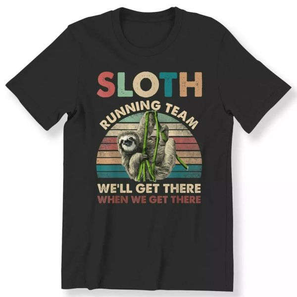 sloth running team t-shirt men's ladies cute t-shirt funny lazy workout tee, White;black
sloth running team t-shirt men's ladies cute t-shirt funny lazy workout tee, White;black