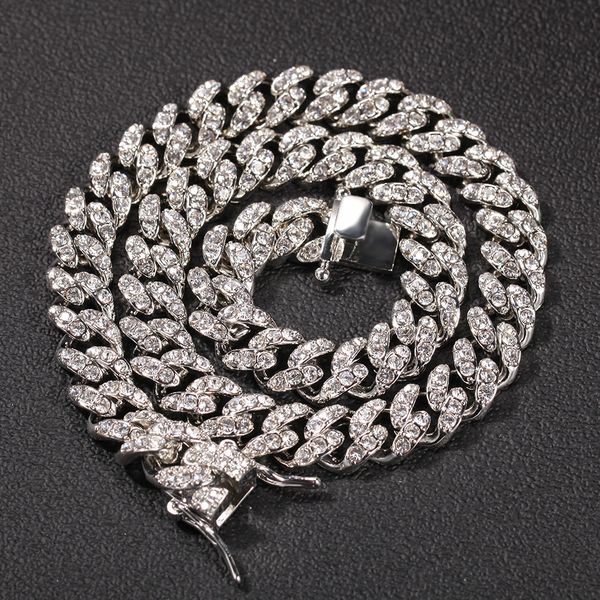 mens gold miami cuban link chains fashion hip hop iced out chain hiphop necklace jewelry 12mm, Silver
mens gold miami cuban link chains fashion hip hop iced out chain hiphop necklace jewelry 12mm, Silver