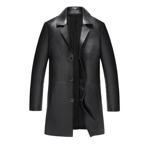 breasted mens single business casual leather jacket male long coat men's & faux, Black
breasted mens single business casual leather jacket male long coat men's & faux, Black