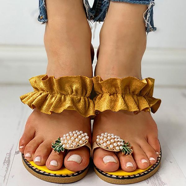 women pineapple sandals 2021 pearl spilt toe slip on flip flops summer beach slides cute casual shoes slipper 35-43 big size, Black
women pineapple sandals 2021 pearl spilt toe slip on flip flops summer beach slides cute casual shoes slipper 35-43 big size, Black
