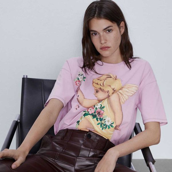 women's t-shirt vintage angel graphic cotton summer female kawaii print short sleeve o neck tee casual harajuku t shirt women kn55, White
women's t-shirt vintage angel graphic cotton summer female kawaii print short sleeve o neck tee casual harajuku t shirt women kn55, White