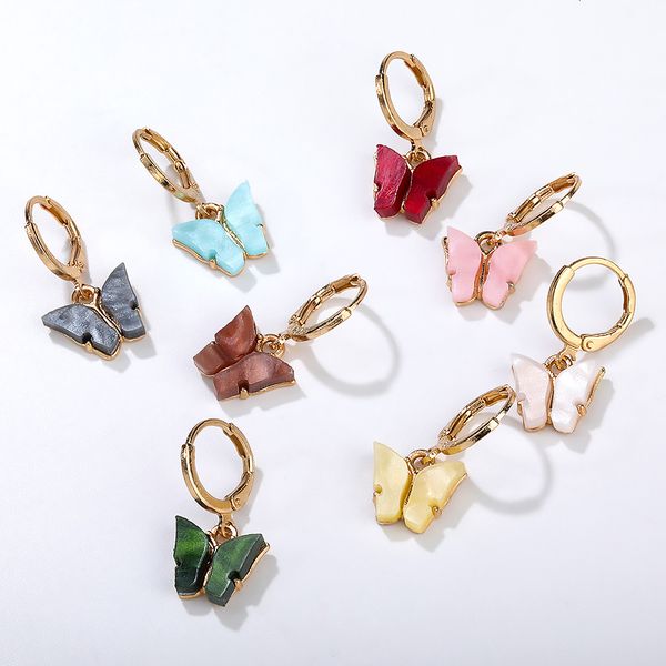 shiny crystal butterfly hoop earrings for women gold resin cute animals dangle earring woman fashion statement jewelry, Silver
shiny crystal butterfly hoop earrings for women gold resin cute animals dangle earring woman fashion statement jewelry, Silver
