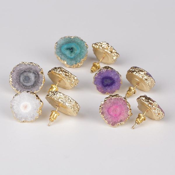 gold frame blue grey black white green natural solor druzy drusy thick stone slice bead charm stud earrings for women unisex, Golden;silver
gold frame blue grey black white green natural solor druzy drusy thick stone slice bead charm stud earrings for women unisex, Golden;silver