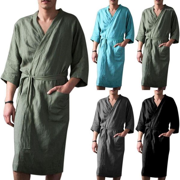 men's sleepwear mens lace up wrap bathrobe pajamas kimono beach bath robe dress gown loungewear, Black;brown
men's sleepwear mens lace up wrap bathrobe pajamas kimono beach bath robe dress gown loungewear, Black;brown