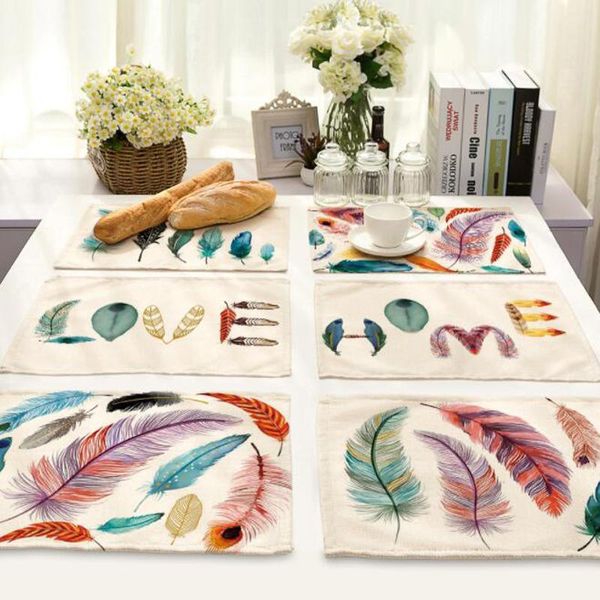 mats & pads 2pcs cotton feather patterntable mat drink flower christmas placemat bowl dining kitchen accessories home decoration
mats & pads 2pcs cotton feather patterntable mat drink flower christmas placemat bowl dining kitchen accessories home decoration