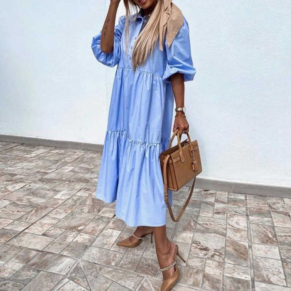 casual dresses women turn-down collar shirt summer half sleeve buttons ruffle ladies elegant solid vestidos osrt, Black;gray
casual dresses women turn-down collar shirt summer half sleeve buttons ruffle ladies elegant solid vestidos osrt, Black;gray