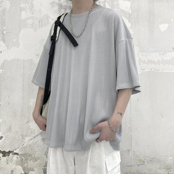 men's t-shirts pleated t-shirt fashion white black gray tshirt men streetwear korean loose summer short-sleeved t shirt mens clothes m-
men's t-shirts pleated t-shirt fashion white black gray tshirt men streetwear korean loose summer short-sleeved t shirt mens clothes m-