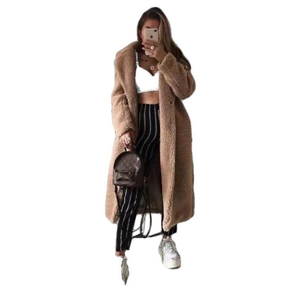 women's fur & faux 2021 autumn and winter european american cross-border coat lamb felt, Black
women's fur & faux 2021 autumn and winter european american cross-border coat lamb felt, Black