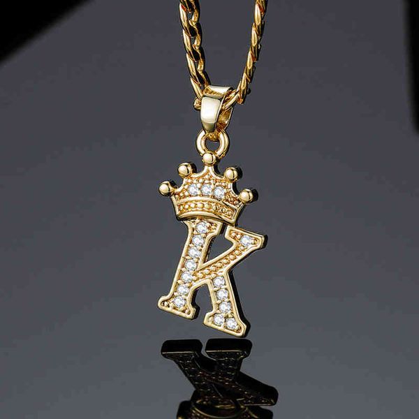 crystal zircon alphabet pendant necklace for women gold crown initial letter hip hop chain jewelry collier bijoux, Silver
crystal zircon alphabet pendant necklace for women gold crown initial letter hip hop chain jewelry collier bijoux, Silver