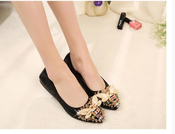 women's shoes in spring and autumn flat bottom pointed end @mqwbh566, Black
women's shoes in spring and autumn flat bottom pointed end @mqwbh566, Black