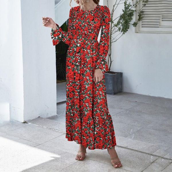 female all-match autumn dress full sleevel floral printed bohemian party beach elegant ruffles vestido de mujer 2021 casual dresses, Black;gray
female all-match autumn dress full sleevel floral printed bohemian party beach elegant ruffles vestido de mujer 2021 casual dresses, Black;gray