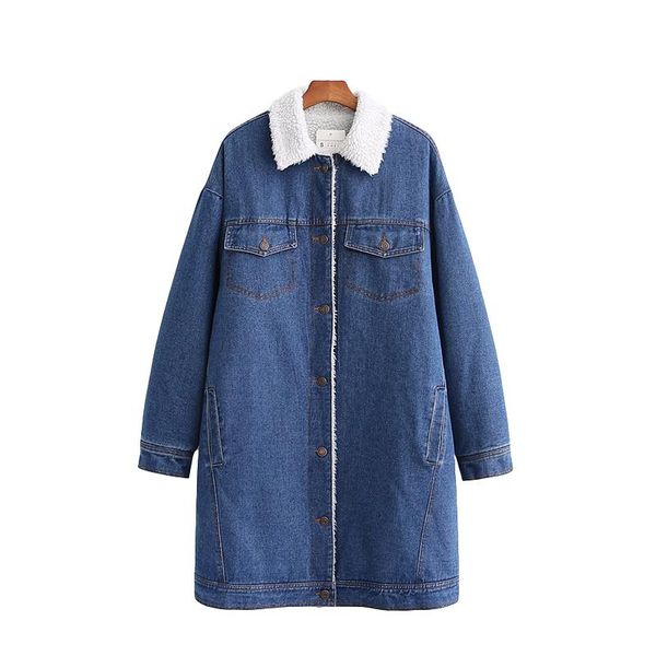 women's down & parkas streetwear women denim long jackets 2021 fashion grain kashmir thick overnight causal pocket button overcoat, Black
women's down & parkas streetwear women denim long jackets 2021 fashion grain kashmir thick overnight causal pocket button overcoat, Black