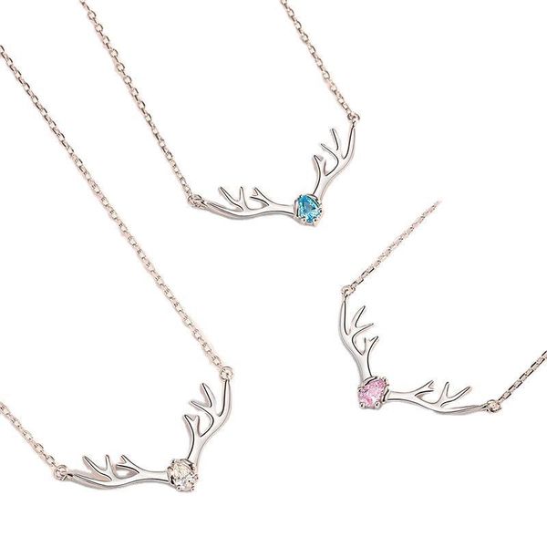 chains ladies animal necklace fine clavicle chain student antler zircon chokers korean style couple gift christmas jewelry, Silver
chains ladies animal necklace fine clavicle chain student antler zircon chokers korean style couple gift christmas jewelry, Silver