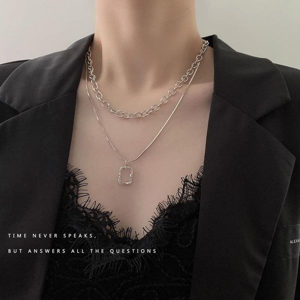 chains square necklace lady layered women necklaces fashion clavicle chain party silver color alloy european naszyjnik
chains square necklace lady layered women necklaces fashion clavicle chain party silver color alloy european naszyjnik