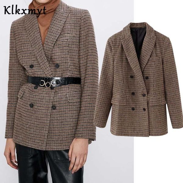 klkxmyt vintage fashion check england double breasted blazer feminino women mujer 2021 blazers and jacket women's suits &, White;black
klkxmyt vintage fashion check england double breasted blazer feminino women mujer 2021 blazers and jacket women's suits &, White;black