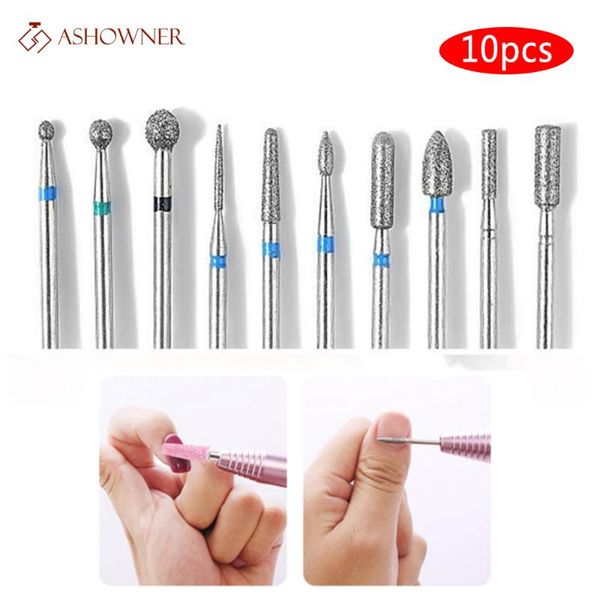 nail art equipment 10 pcs cutters for manicure carbide drill bits kits diamond milling tools nails accessories, Silver
nail art equipment 10 pcs cutters for manicure carbide drill bits kits diamond milling tools nails accessories, Silver