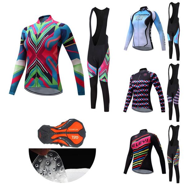 women cycling clothing 2021 long sleeve bicycle jersey set bib kit female wear bike clothes mtb suit uniform dress racing sets, Black;blue
women cycling clothing 2021 long sleeve bicycle jersey set bib kit female wear bike clothes mtb suit uniform dress racing sets, Black;blue