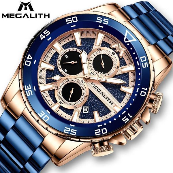 11.11 relogio masculino megalith mens watches stainless blue sports chronograph quartz men watch wristwatches, Slivery;brown
11.11 relogio masculino megalith mens watches stainless blue sports chronograph quartz men watch wristwatches, Slivery;brown