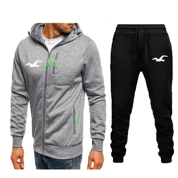 men's tracksuits 2021 american brand seagull printing custom made cotton men zipper hoodie jacket+pants man suit casual fashion male cl, Gray
men's tracksuits 2021 american brand seagull printing custom made cotton men zipper hoodie jacket+pants man suit casual fashion male cl, Gray