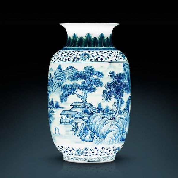 vases jingdezhen hand painted landscape blue and white porcelain vase chinese classical living room decoration collection ceramic
vases jingdezhen hand painted landscape blue and white porcelain vase chinese classical living room decoration collection ceramic