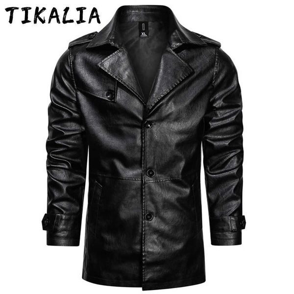 men leather jacket long overcoat men trench coat leather turndown collar black leather jacket fashion clothing men streetwear pu 211009
men leather jacket long overcoat men trench coat leather turndown collar black leather jacket fashion clothing men streetwear pu 211009