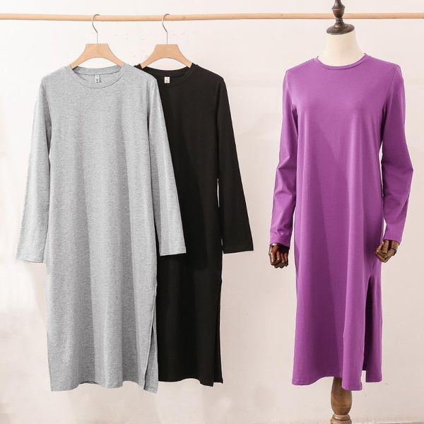 casual dresses 2021 cotton women dress loose long sleeve spring autumn basic maxi robe lady female clothing plus size, Black;gray
casual dresses 2021 cotton women dress loose long sleeve spring autumn basic maxi robe lady female clothing plus size, Black;gray