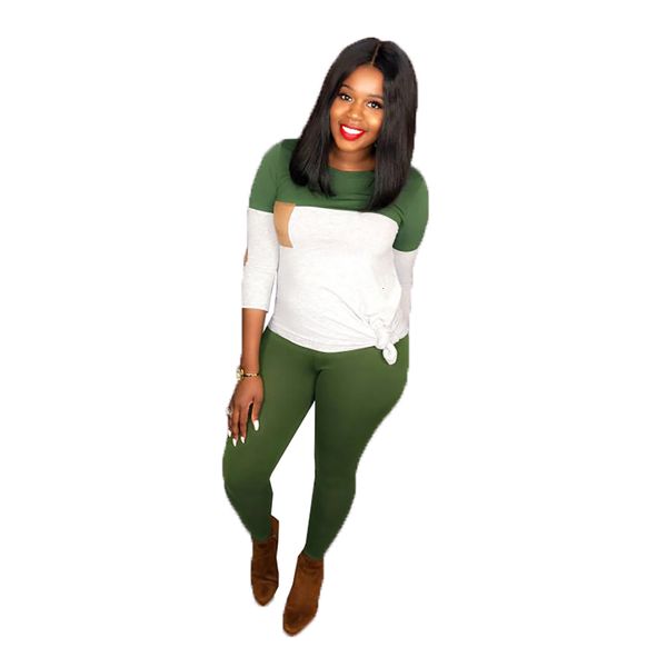 styles autumn women colors spliced patch pant sets real pos sleeves t shirt + long pants sports two-piece outfits high quality, White
styles autumn women colors spliced patch pant sets real pos sleeves t shirt + long pants sports two-piece outfits high quality, White