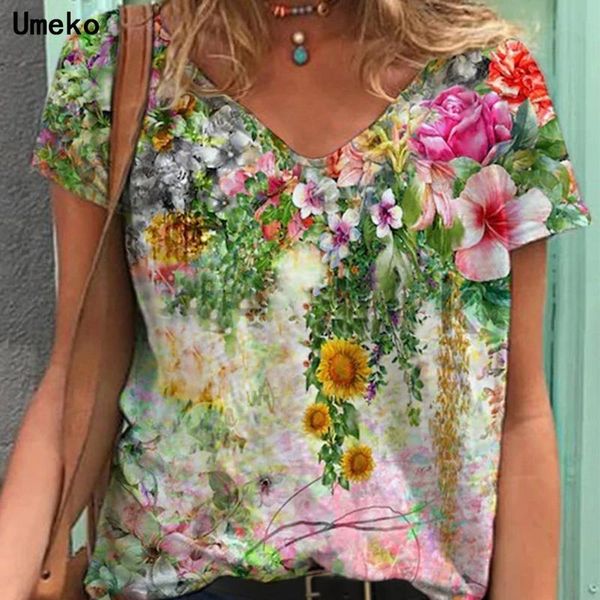 plus size 5xl women's clothing summer fashion women v-neck flower print short sleeve casual loose t-shirt y2k top, White
plus size 5xl women's clothing summer fashion women v-neck flower print short sleeve casual loose t-shirt y2k top, White