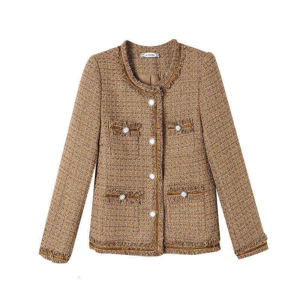 temperament celebrity xiaoxiangfeng coat women's 2021 autumn and winter wear korean fashion tweed short, Black;brown
temperament celebrity xiaoxiangfeng coat women's 2021 autumn and winter wear korean fashion tweed short, Black;brown