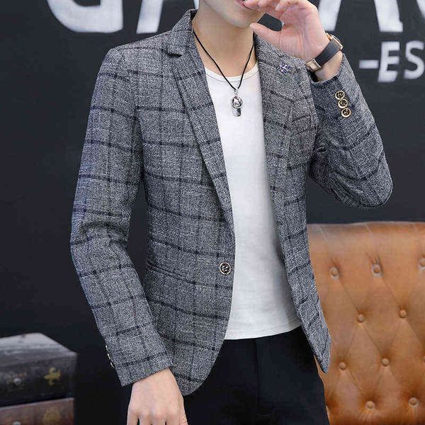 luxury men's suits blazers men's small coat spring and autumn slim fit korean plaid single casual wear youth british trend suit, White;black
luxury men's suits blazers men's small coat spring and autumn slim fit korean plaid single casual wear youth british trend suit, White;black