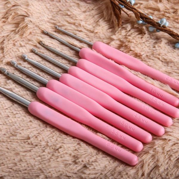 8pcs aluminum crochet hooks plastic handle yarn knitting needles set for sweater diy weave craft tools 2.5mm-6.0mm sewing notions &, Black
8pcs aluminum crochet hooks plastic handle yarn knitting needles set for sweater diy weave craft tools 2.5mm-6.0mm sewing notions &, Black