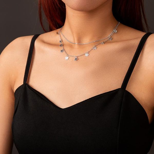 pendant necklaces fashion simple retro style necklace ladies butterfly multi-layer wild clavicle chain, Silver
pendant necklaces fashion simple retro style necklace ladies butterfly multi-layer wild clavicle chain, Silver