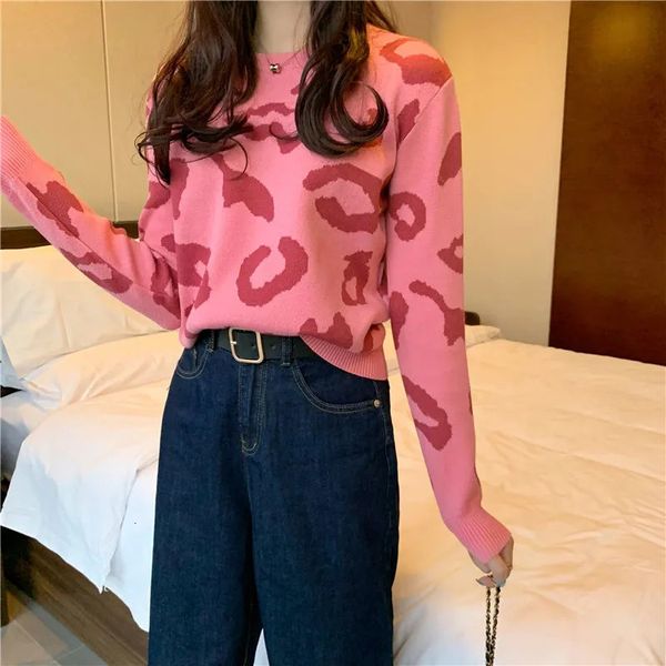 women's sweaters leopard print short knitted pullovers for women elastic o-neck long sleeve knitwear streetwear femm, White;black
women's sweaters leopard print short knitted pullovers for women elastic o-neck long sleeve knitwear streetwear femm, White;black