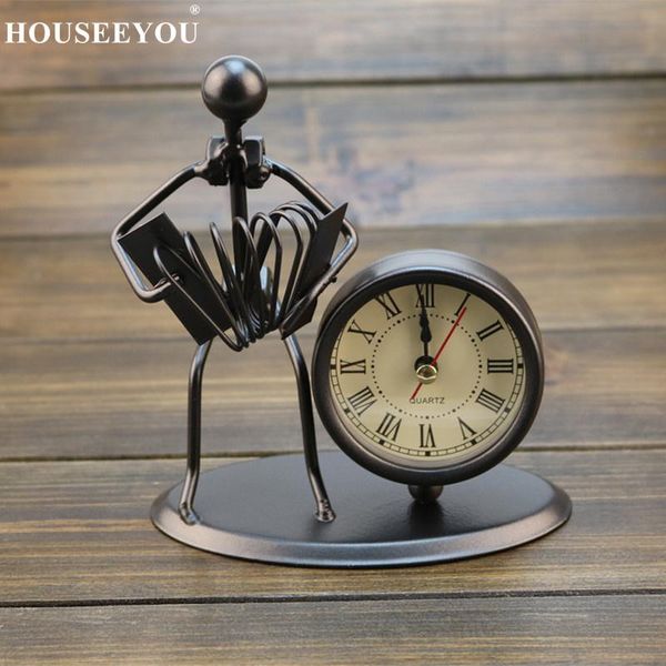 desk & table clocks creative small alarm clock iron stainless steel personality gifts retro bedroom horloge home decoration
desk & table clocks creative small alarm clock iron stainless steel personality gifts retro bedroom horloge home decoration