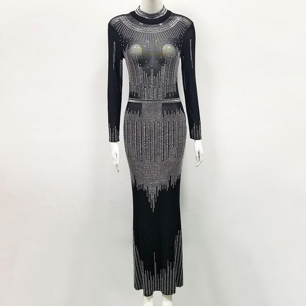 casual dresses 2021 black maxi beading dress ankle-length women turtleneck long sleeve vestidos celebrity evening party bodycon bandage, Black;gray
casual dresses 2021 black maxi beading dress ankle-length women turtleneck long sleeve vestidos celebrity evening party bodycon bandage, Black;gray