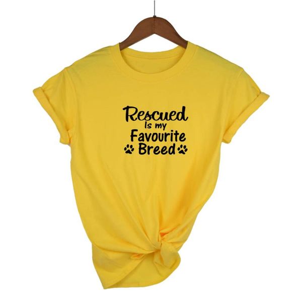 women's t-shirt rescued is my favorite breed t shirt ladies crewneck rescue dog graphic tees lovers casual, White
women's t-shirt rescued is my favorite breed t shirt ladies crewneck rescue dog graphic tees lovers casual, White