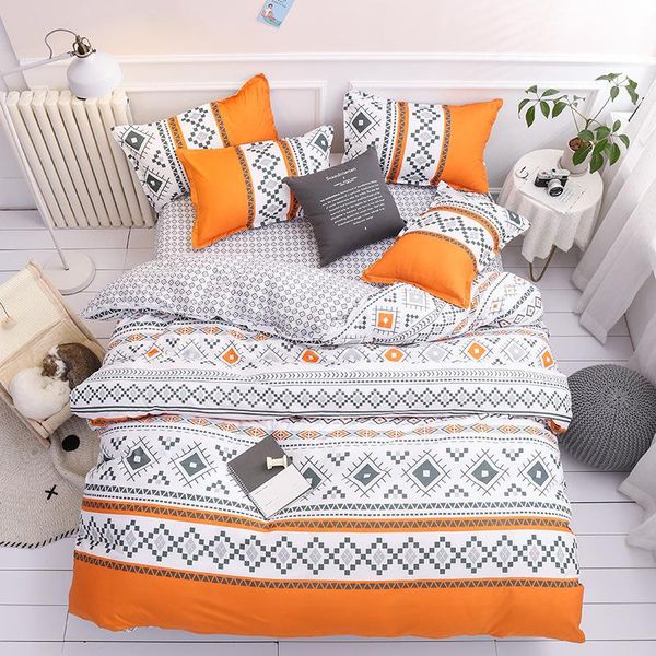 bedding sets home textiles aloe cotton sheet 3/4 piece set orange white color geometric pattern fashion personality soft breathable oceania
bedding sets home textiles aloe cotton sheet 3/4 piece set orange white color geometric pattern fashion personality soft breathable oceania