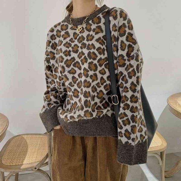 women's sweaters spring o-neck leopard print loose style knitted fashion casual pullovers pull femme 4o4o, White;black
women's sweaters spring o-neck leopard print loose style knitted fashion casual pullovers pull femme 4o4o, White;black